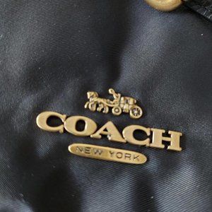 Coach, Bags, Coach Nylon Cargo Crossbody Blackfloral Lining